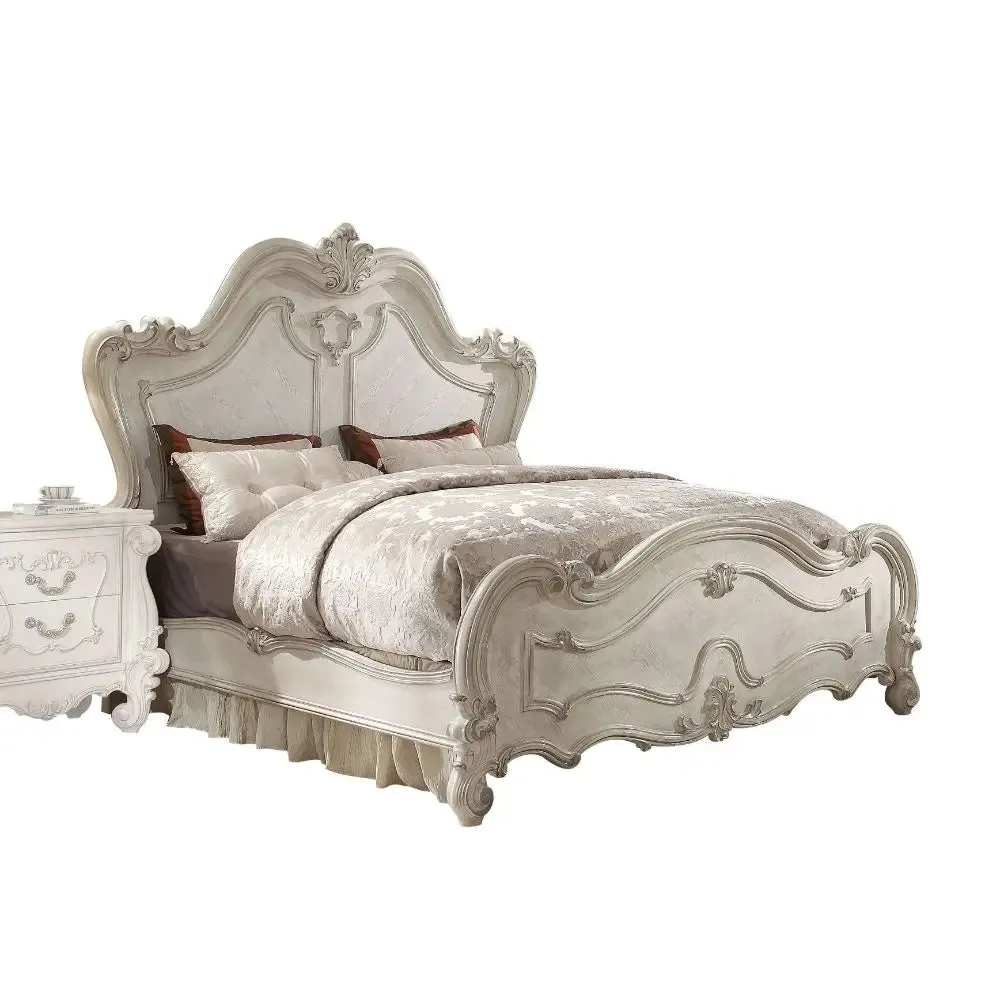 Ronald Wooden Headboard California King Bed, White