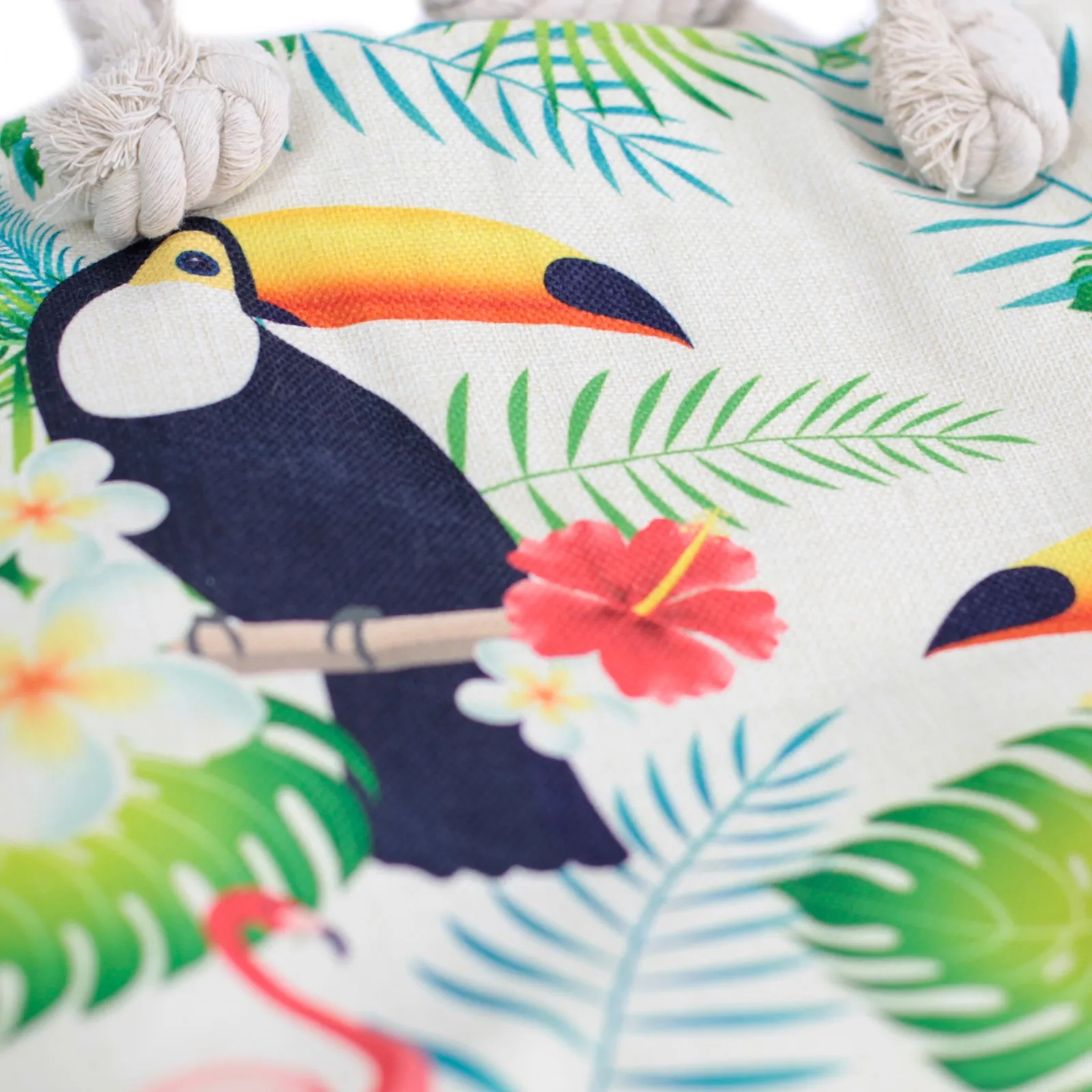 Rope Handle Bag - Tropical Toucan | Stylish & Durable Beach Tote Bag