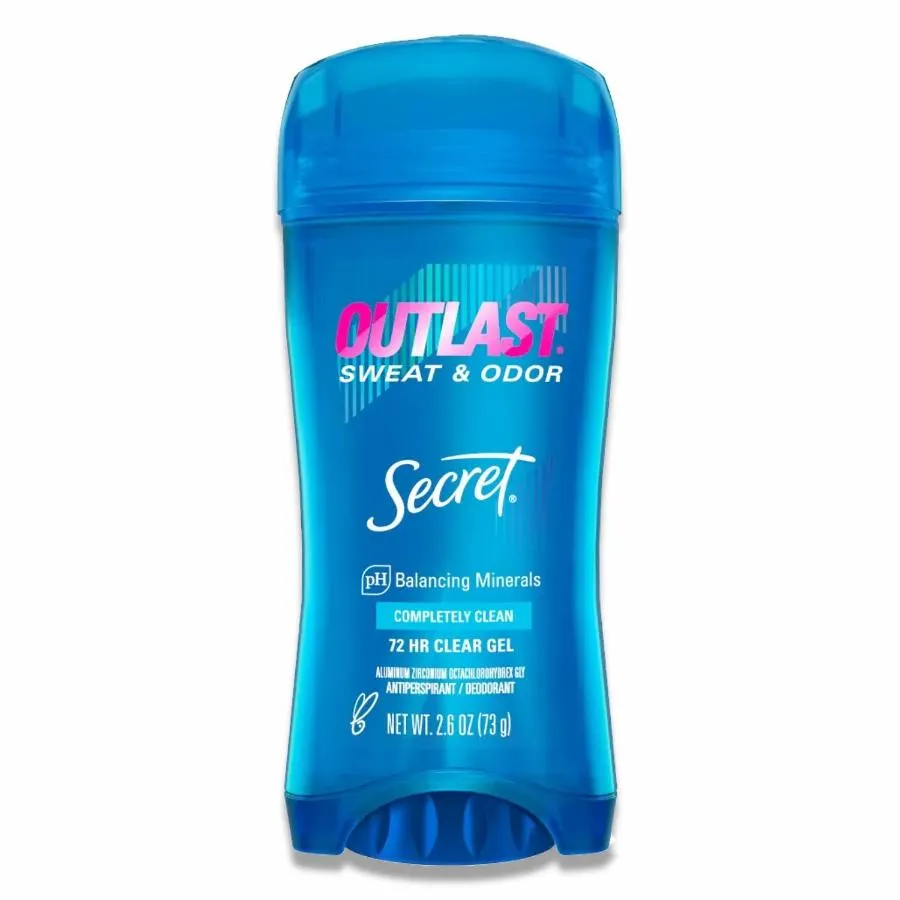 Secret Gel Outlast Completely Clean Antiperspirant & Deodorant 2.6 Oz - 120 Pack