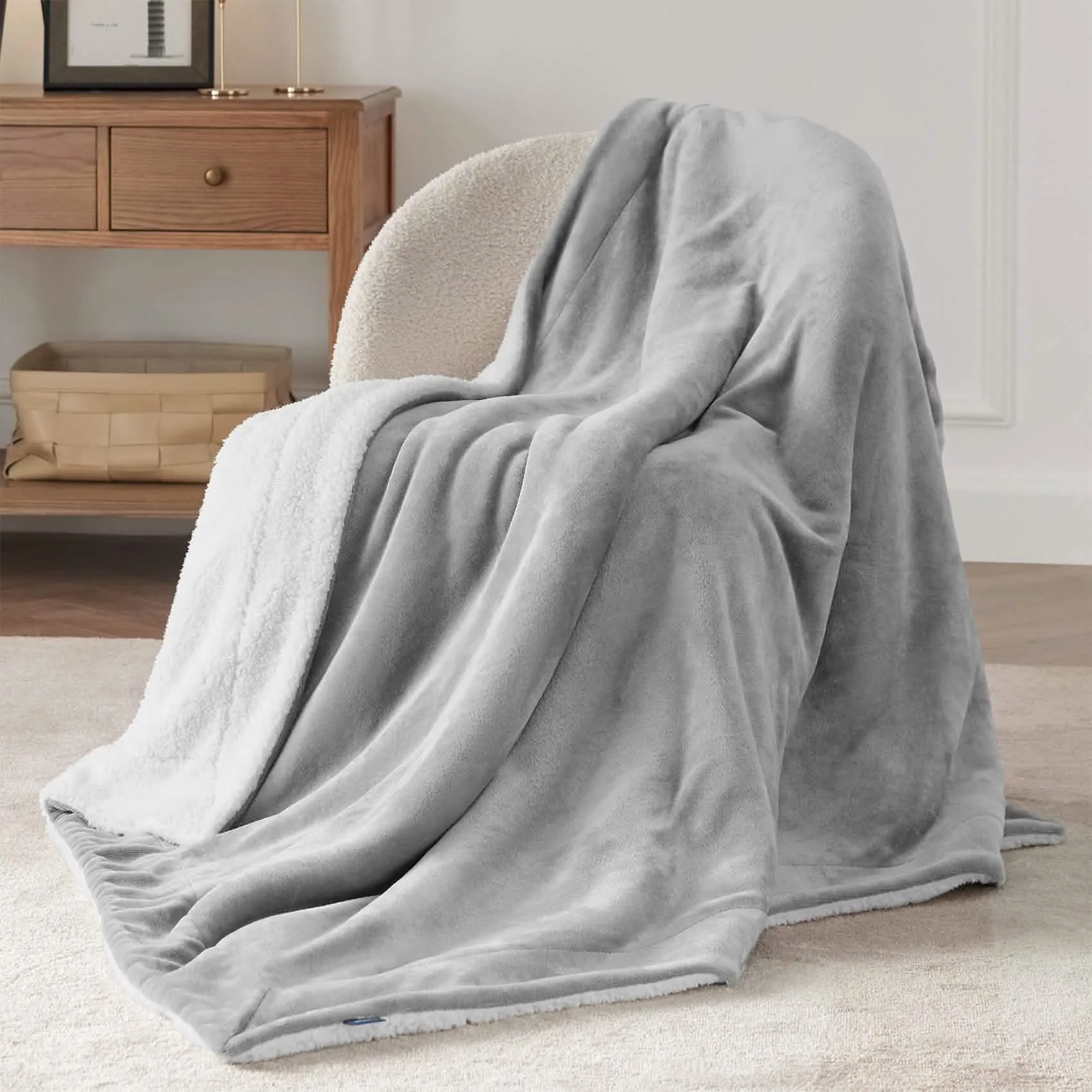 Sherpa and Fleece Reversible Blanket