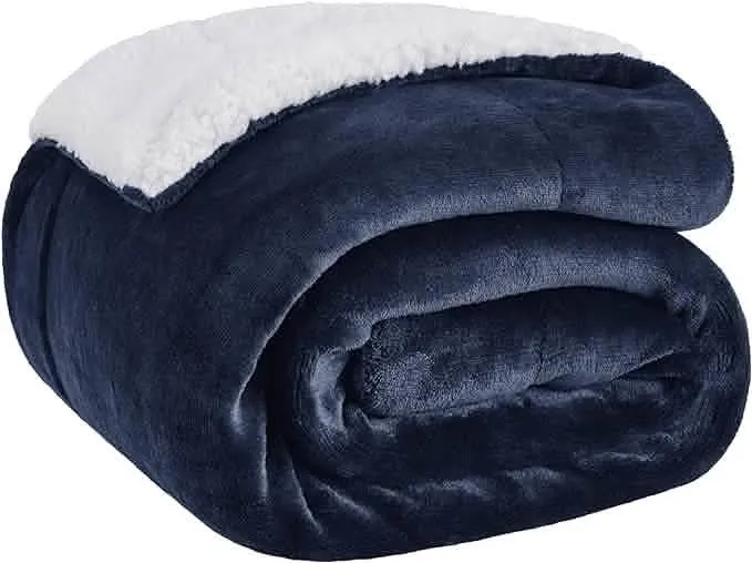 Sherpa and Fleece Reversible Blanket