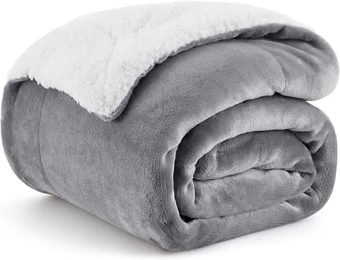 Sherpa and Fleece Reversible Blanket