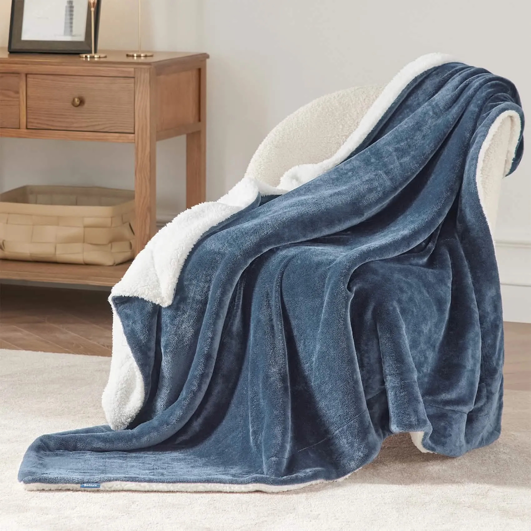 Sherpa and Fleece Reversible Blanket