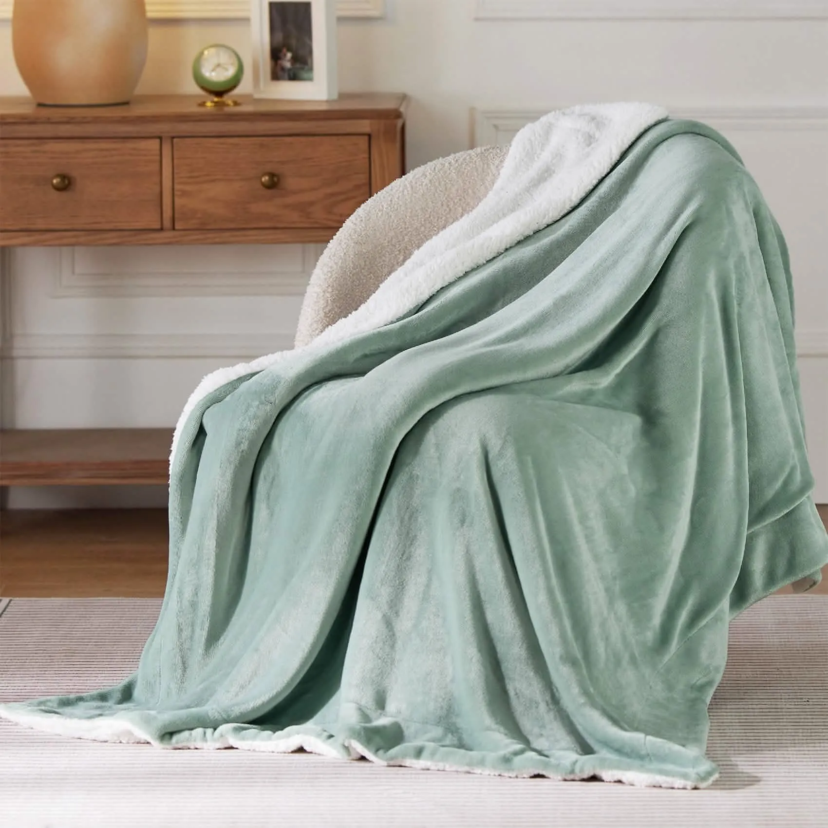 Sherpa and Fleece Reversible Blanket