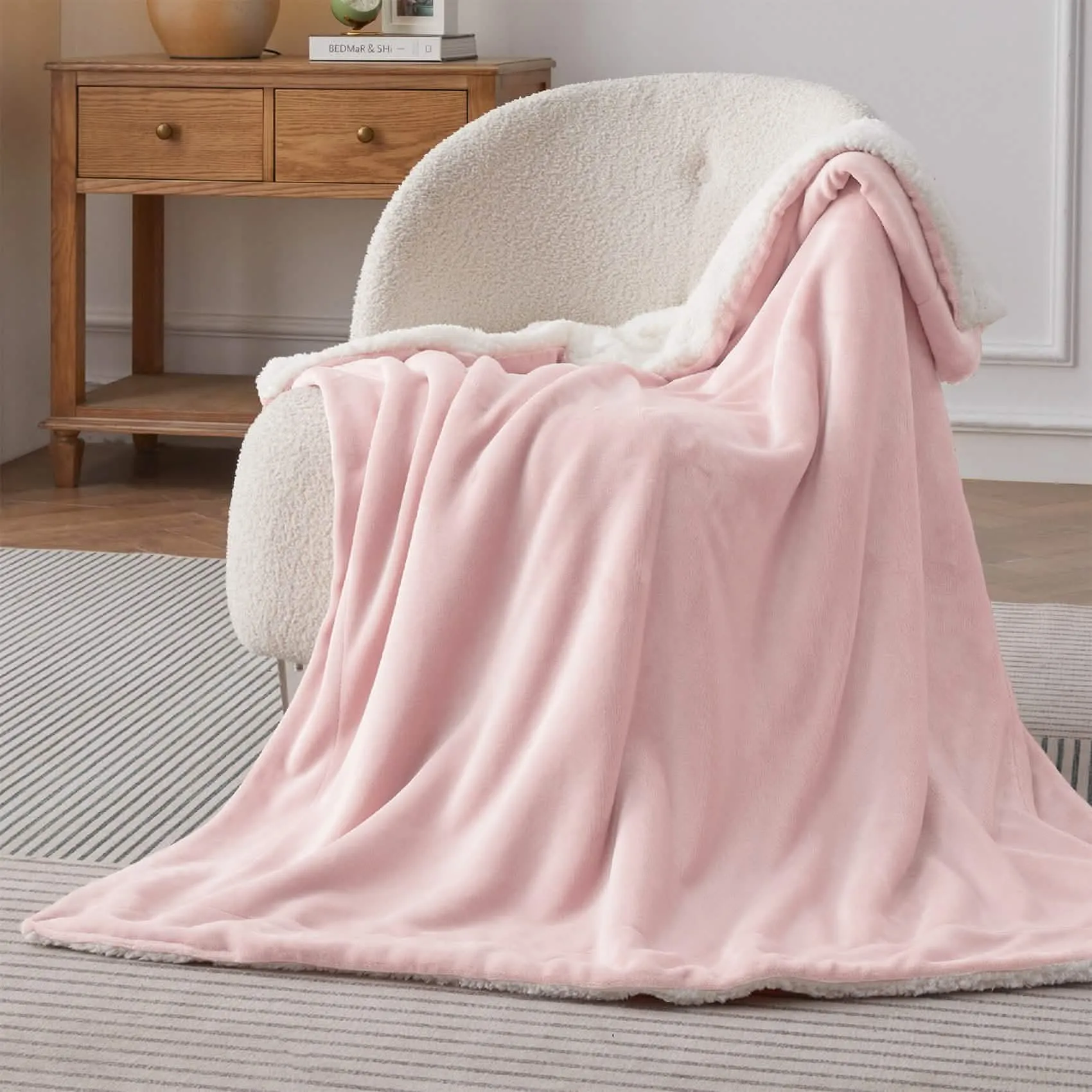 Sherpa and Fleece Reversible Blanket