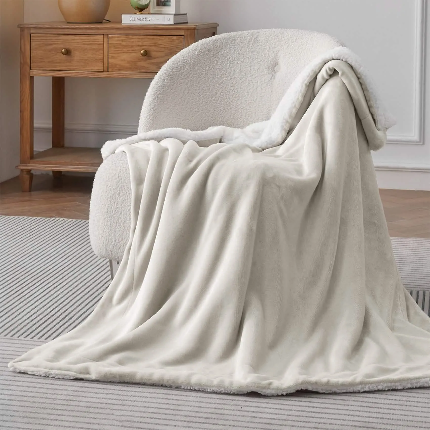 Sherpa and Fleece Reversible Blanket