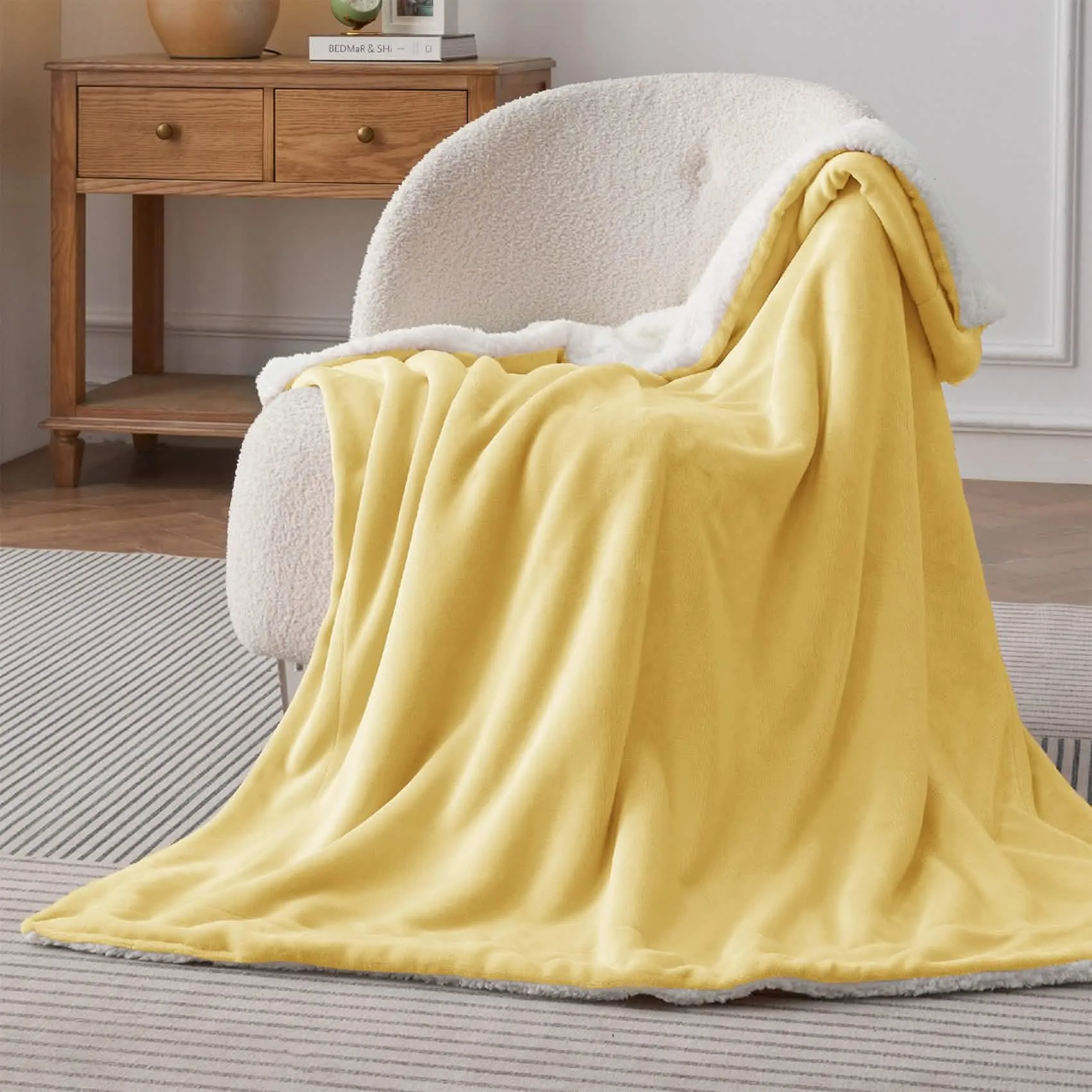 Sherpa and Fleece Reversible Blanket