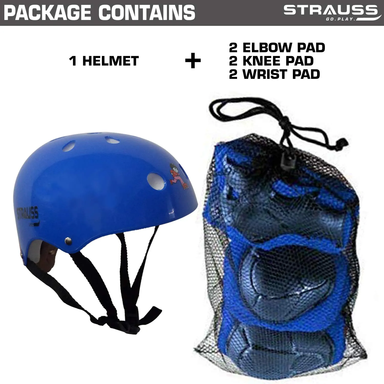 Strauss Protective Gear Set, (Blue)