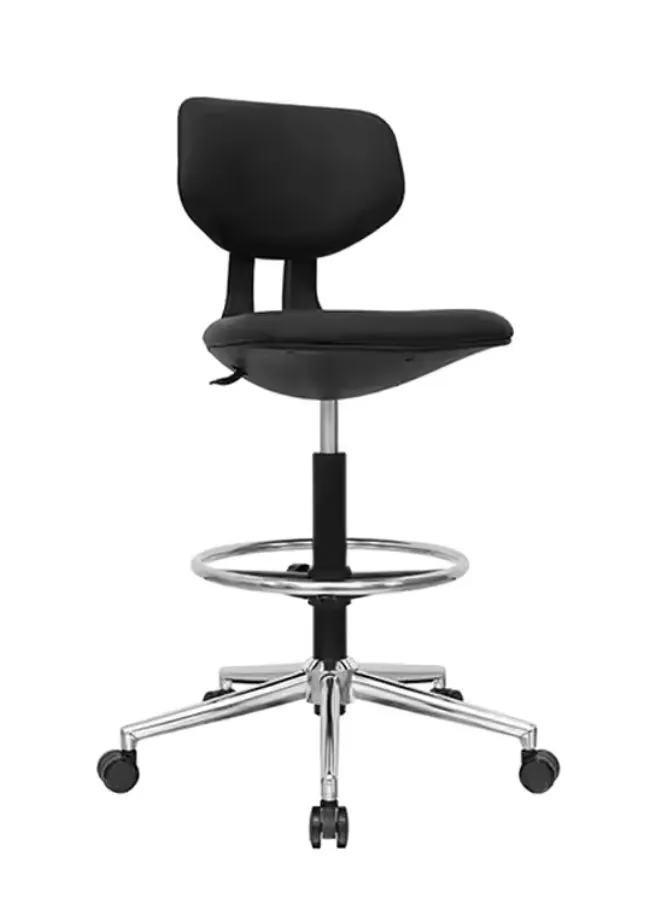 Stylish Black Revolving Barstool with Shaped Cotton Finish and Durable Design