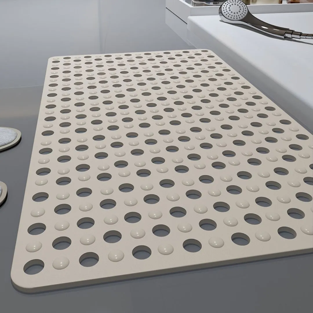 Suction Non-Slip Bath Mat Beige