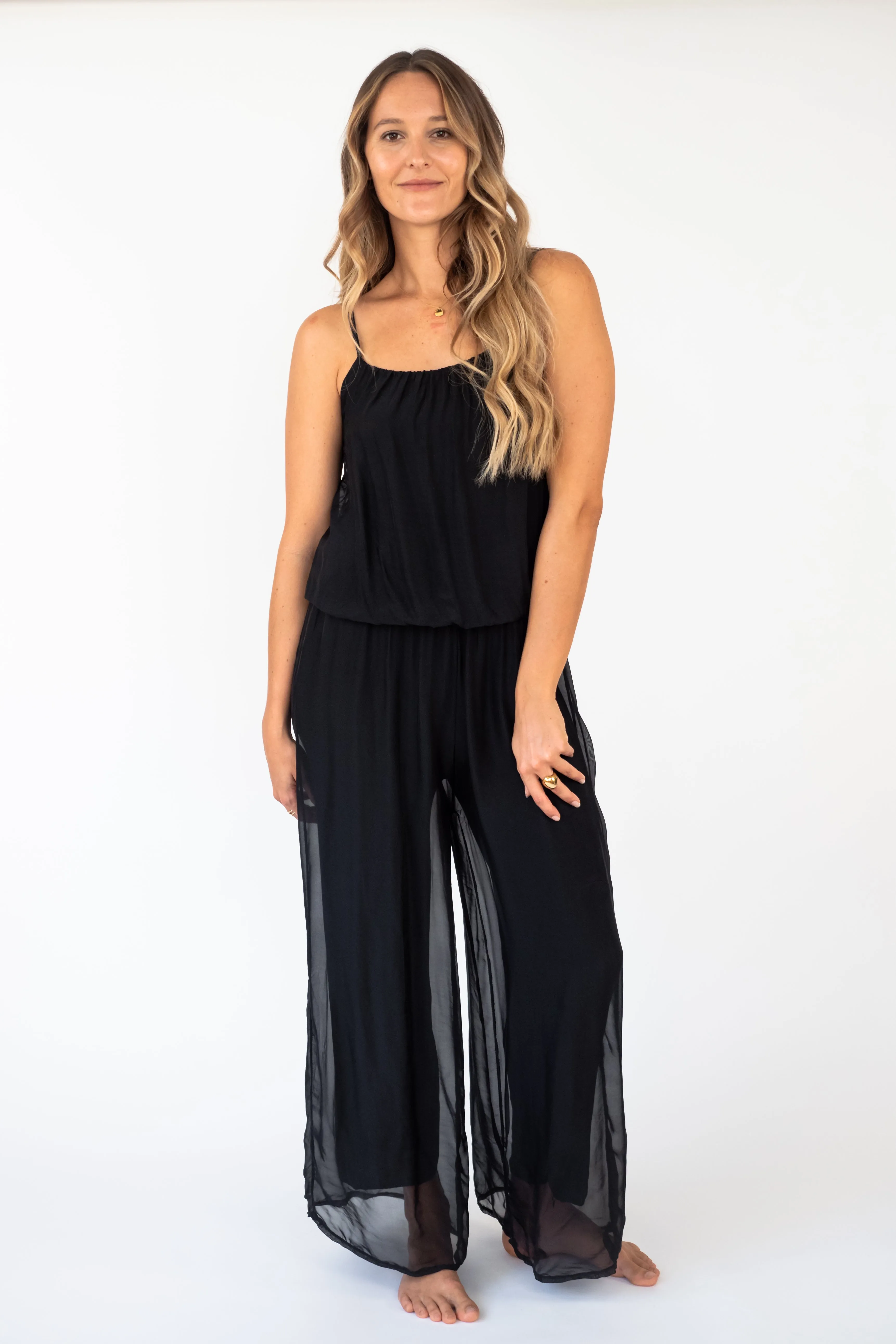 the Kayla Silk Jumpsuit