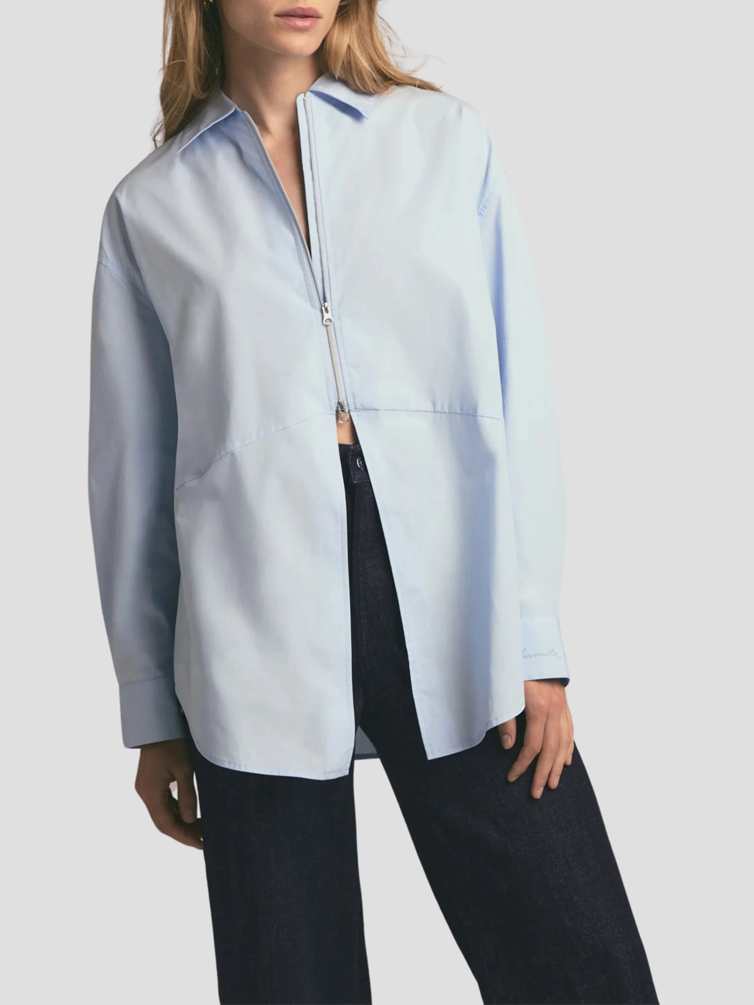 The Zip It Shirt in Blue