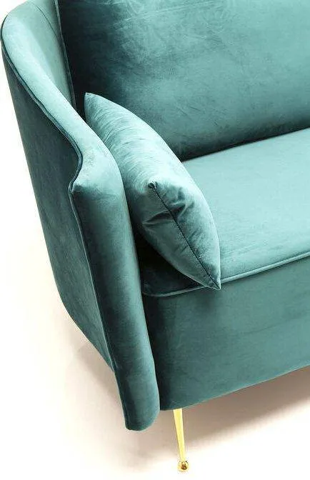 Vegas Forever Blue/Green Velvet 3 Seater Sofa