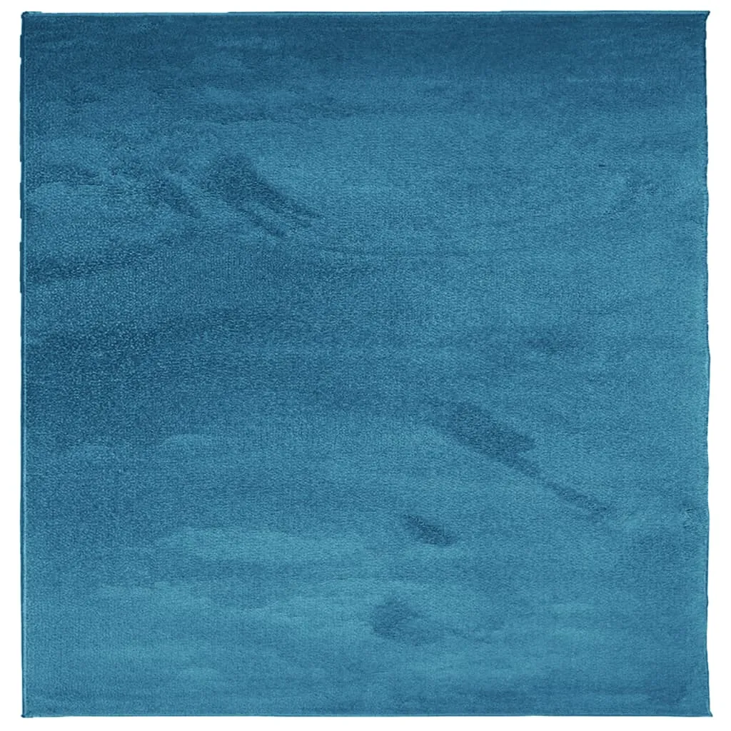 vidaXL Turquoise OVIEDO Short Pile Rug - Plush 200x200 cm Area Rug for Home Decor, Soft & Durable