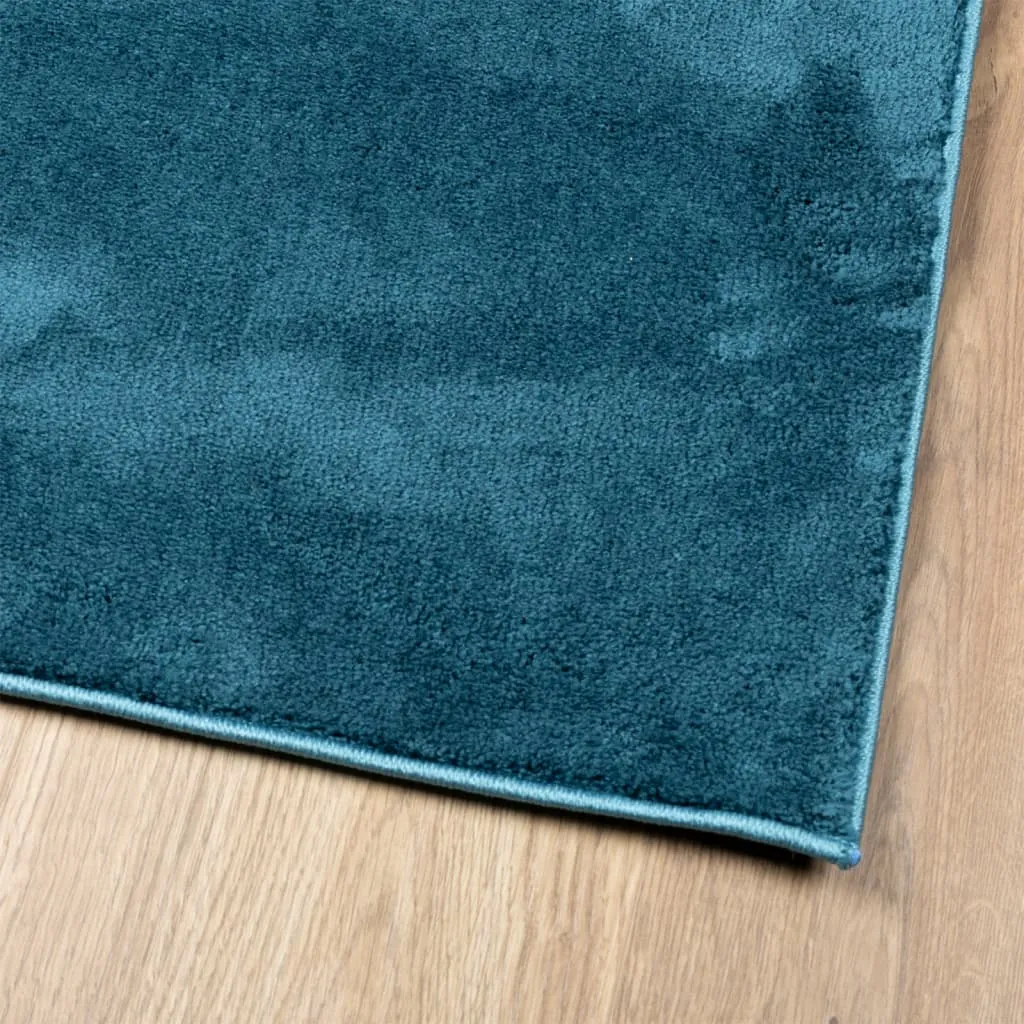 vidaXL Turquoise OVIEDO Short Pile Rug - Plush 200x200 cm Area Rug for Home Decor, Soft & Durable