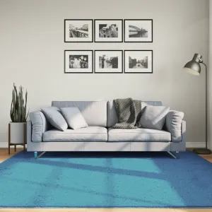 vidaXL Turquoise OVIEDO Short Pile Rug - Plush 200x200 cm Area Rug for Home Decor, Soft & Durable