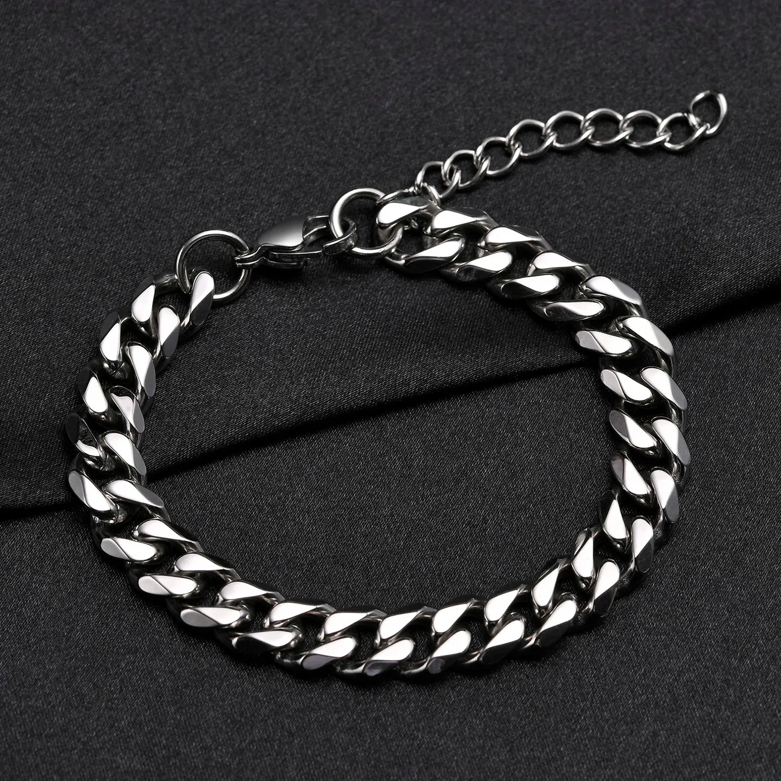 Vnox Basic Cuban Chain Bracelets for Men and Women