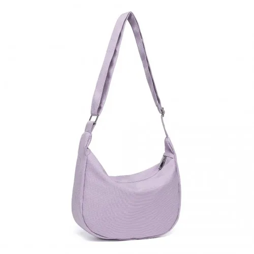 Water-resistant Portable Crescent Shoulder Cross Body Bag - Purple | Stylish & Durable - Perfect for Everyday Use