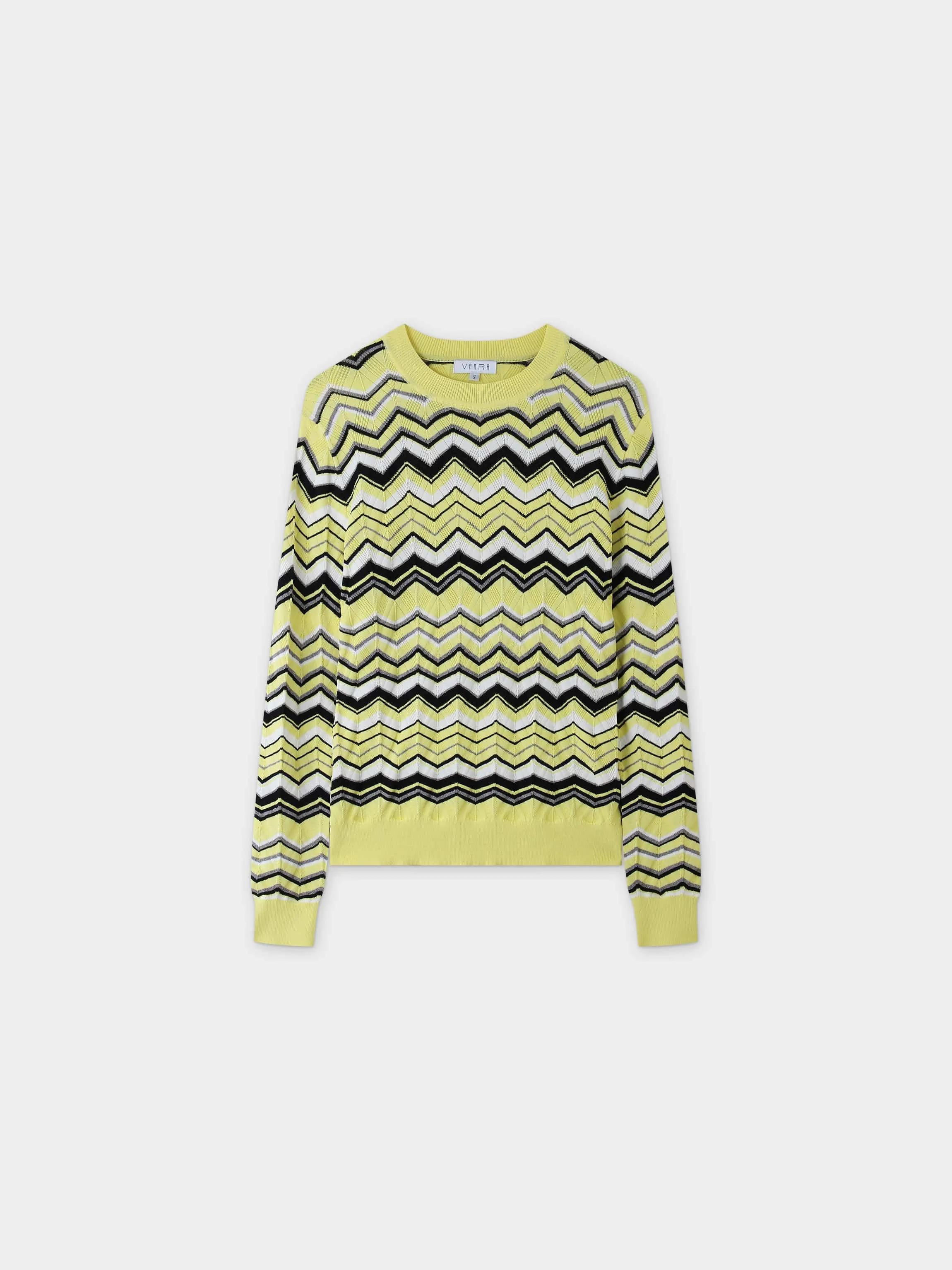 Wave Stripe Sweater-Yellow/Black