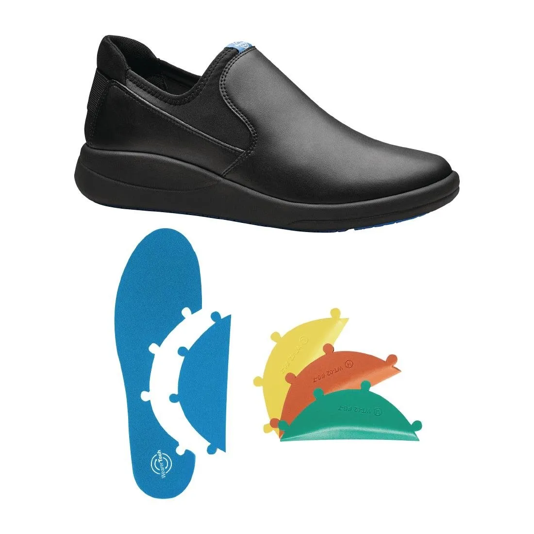 WearerTech Vitalise Slip on Shoe Black/Black with Modular Insole Size 42 - BB741-42