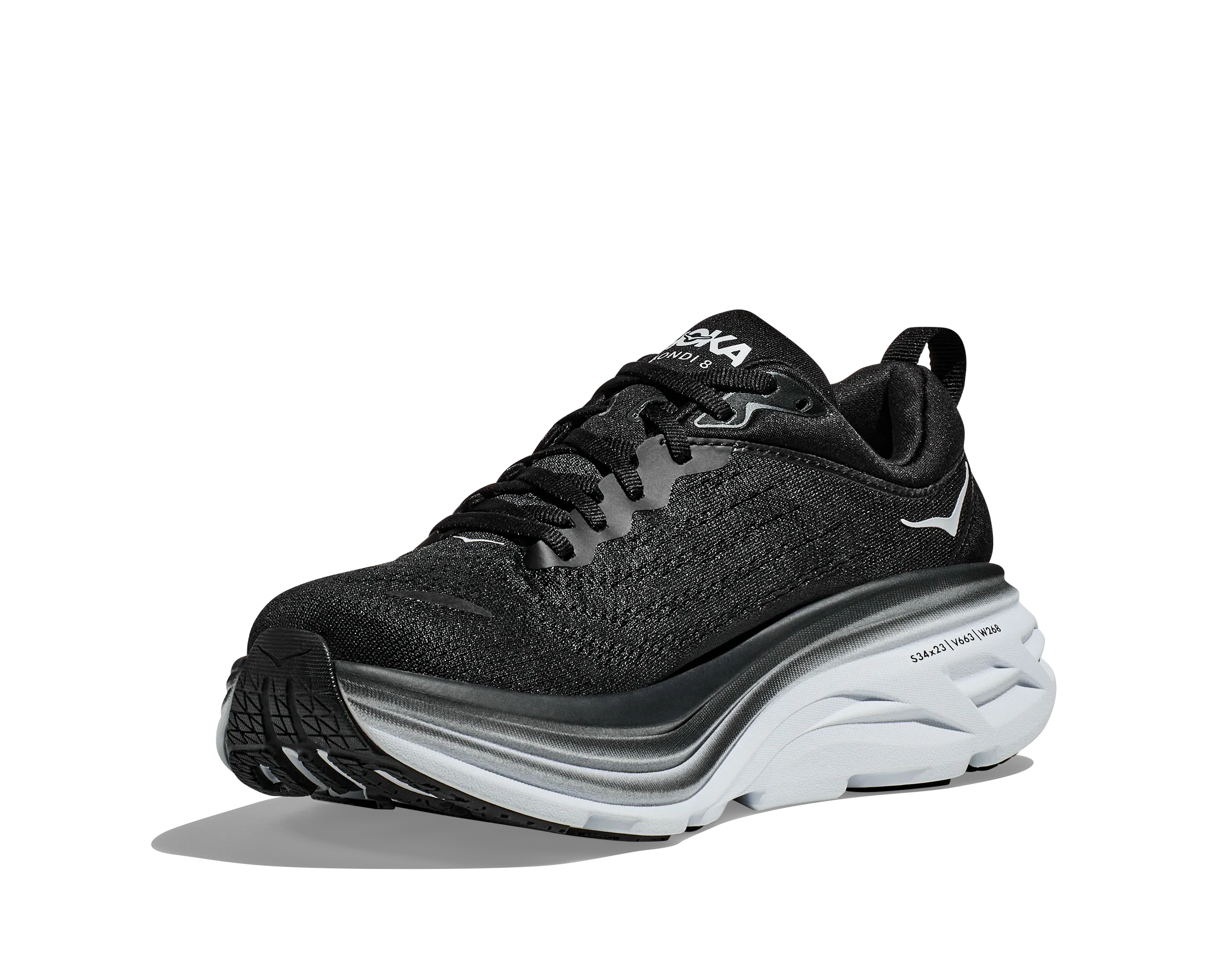 Women's Hoka Bondi 8 Color: Black / White