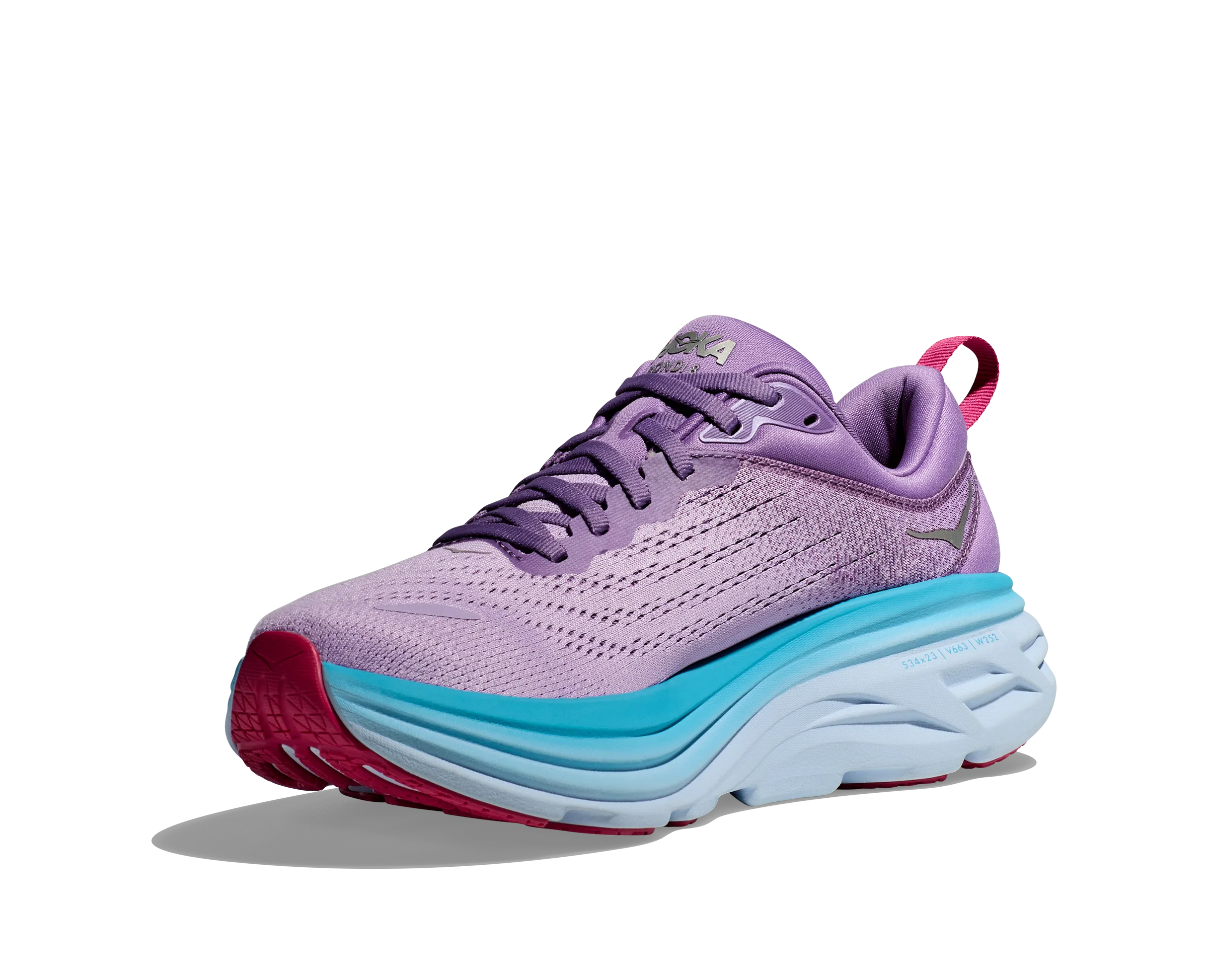 Women's Hoka Bondi 8 Color: Chalk Violet/ Lilac