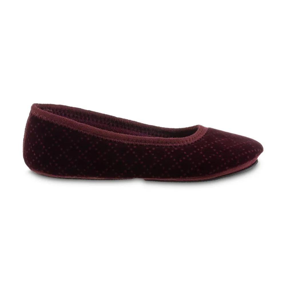 Women's Velour Sabrine Ballerina Slippers