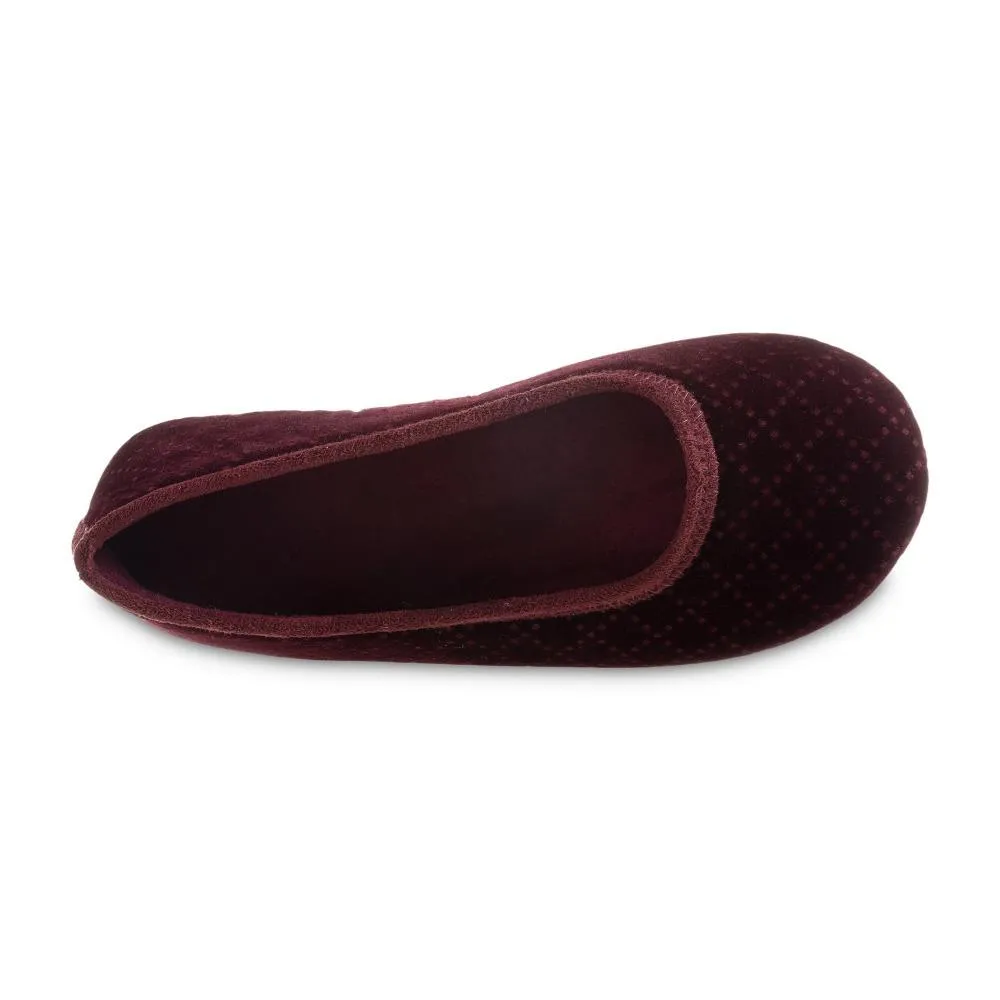 Women's Velour Sabrine Ballerina Slippers