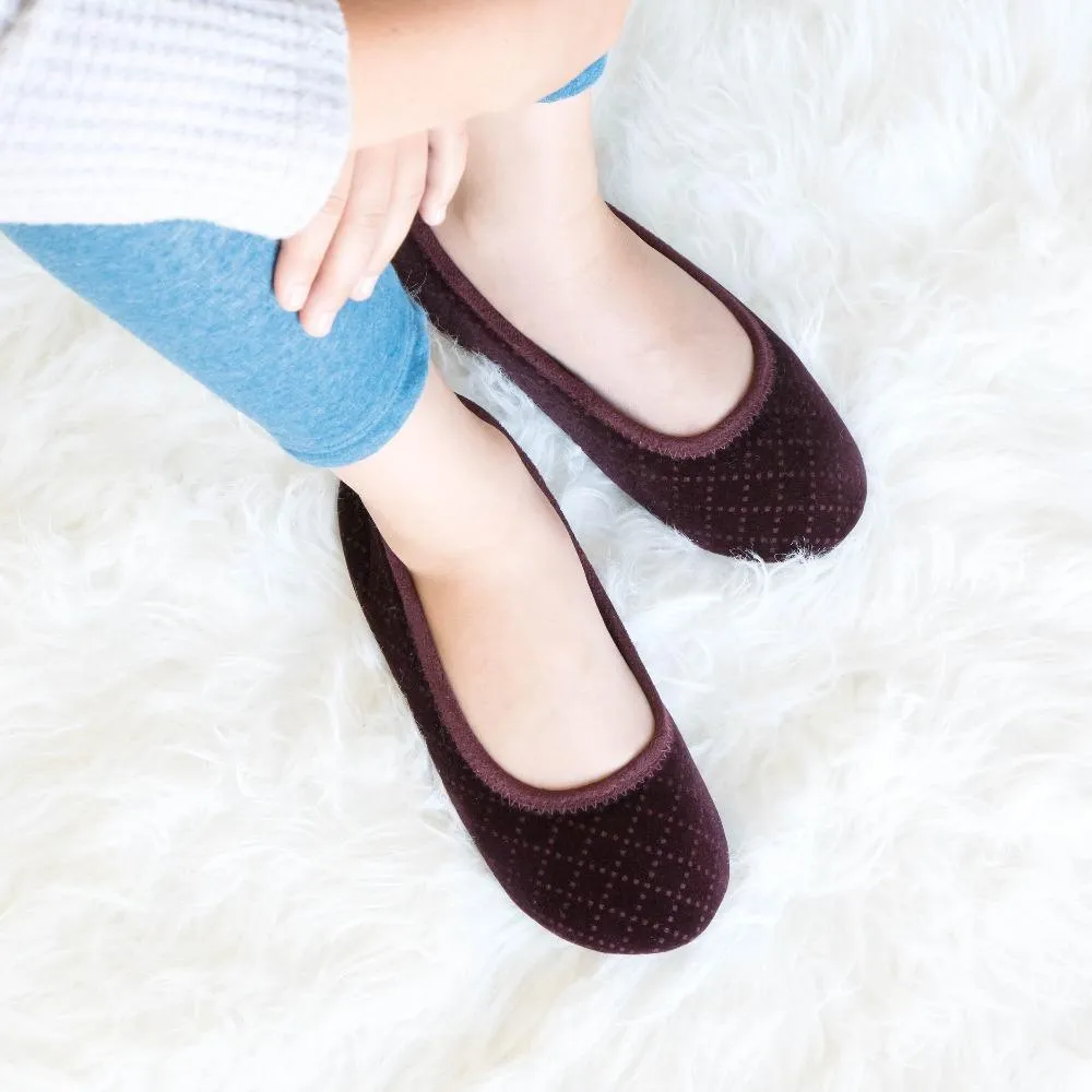 Women's Velour Sabrine Ballerina Slippers