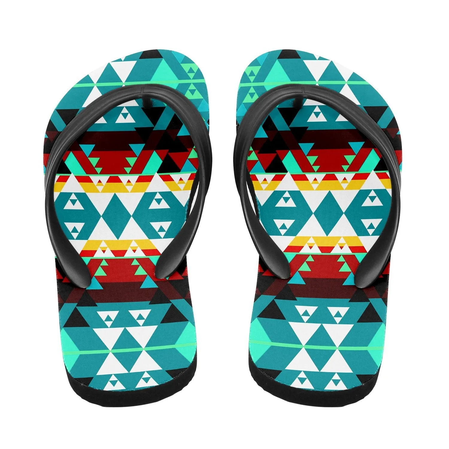 Writing on Stone Wheel Flip Flops