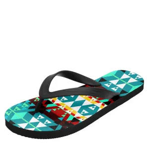 Writing on Stone Wheel Flip Flops